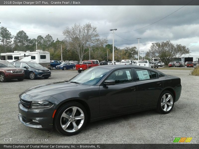 Granite Pearl / Black 2018 Dodge Charger SXT Plus