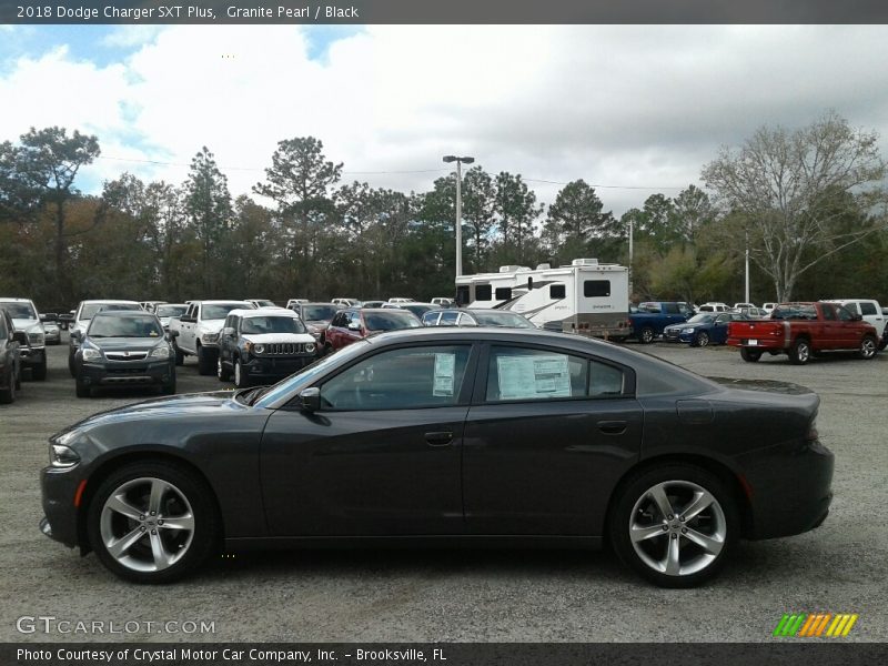 Granite Pearl / Black 2018 Dodge Charger SXT Plus