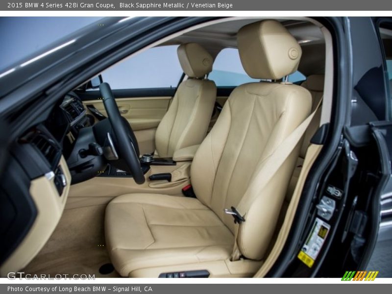 Black Sapphire Metallic / Venetian Beige 2015 BMW 4 Series 428i Gran Coupe