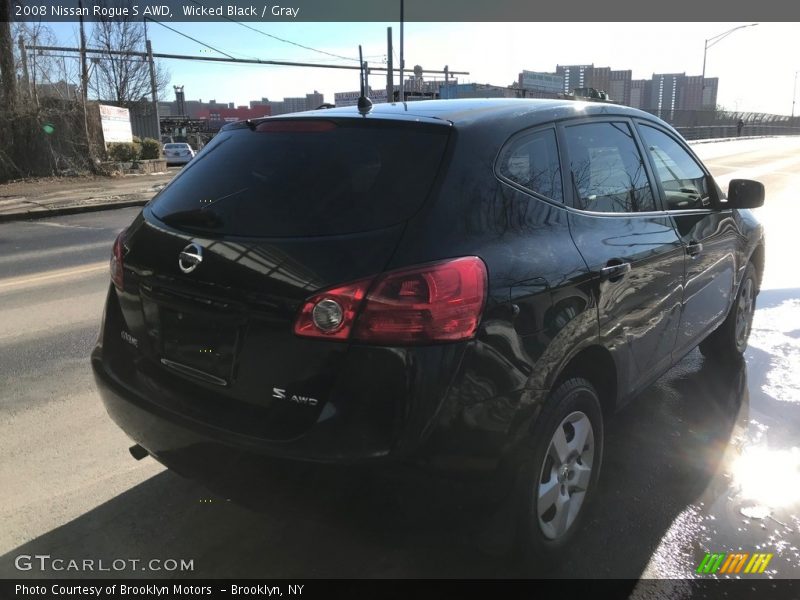 Wicked Black / Gray 2008 Nissan Rogue S AWD