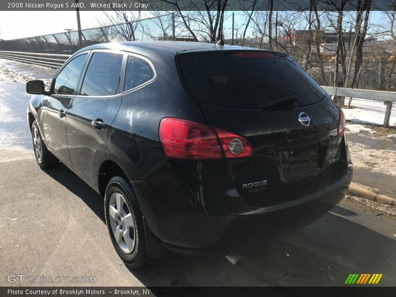 Wicked Black / Gray 2008 Nissan Rogue S AWD