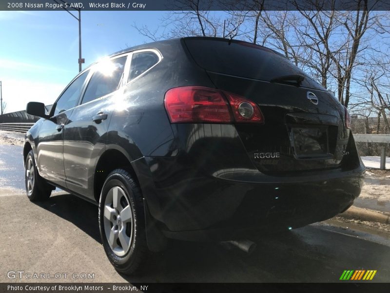 Wicked Black / Gray 2008 Nissan Rogue S AWD