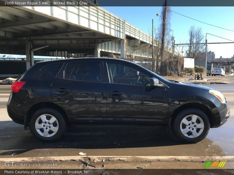 Wicked Black / Gray 2008 Nissan Rogue S AWD