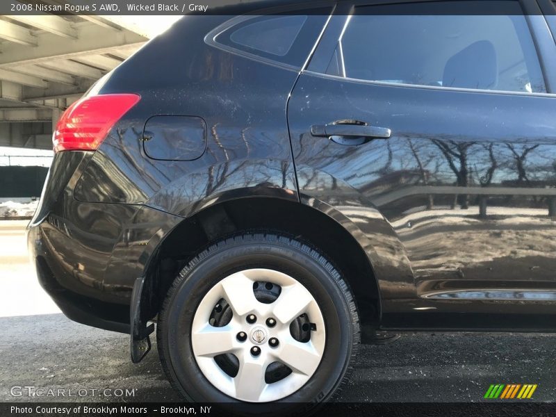 Wicked Black / Gray 2008 Nissan Rogue S AWD