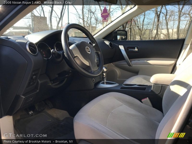 Wicked Black / Gray 2008 Nissan Rogue S AWD