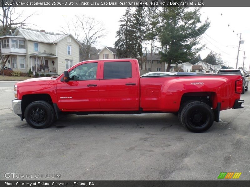 Red Hot / Dark Ash/Jet Black 2017 Chevrolet Silverado 3500HD Work Truck Crew Cab Dual Rear Wheel 4x4