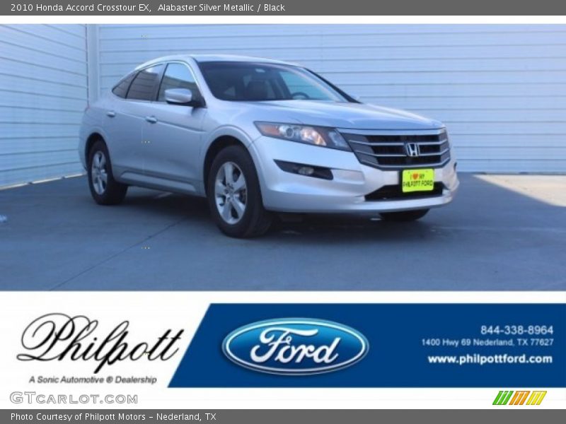 Alabaster Silver Metallic / Black 2010 Honda Accord Crosstour EX
