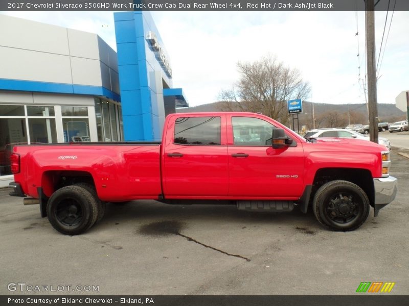 Red Hot / Dark Ash/Jet Black 2017 Chevrolet Silverado 3500HD Work Truck Crew Cab Dual Rear Wheel 4x4