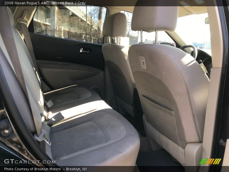 Wicked Black / Gray 2008 Nissan Rogue S AWD