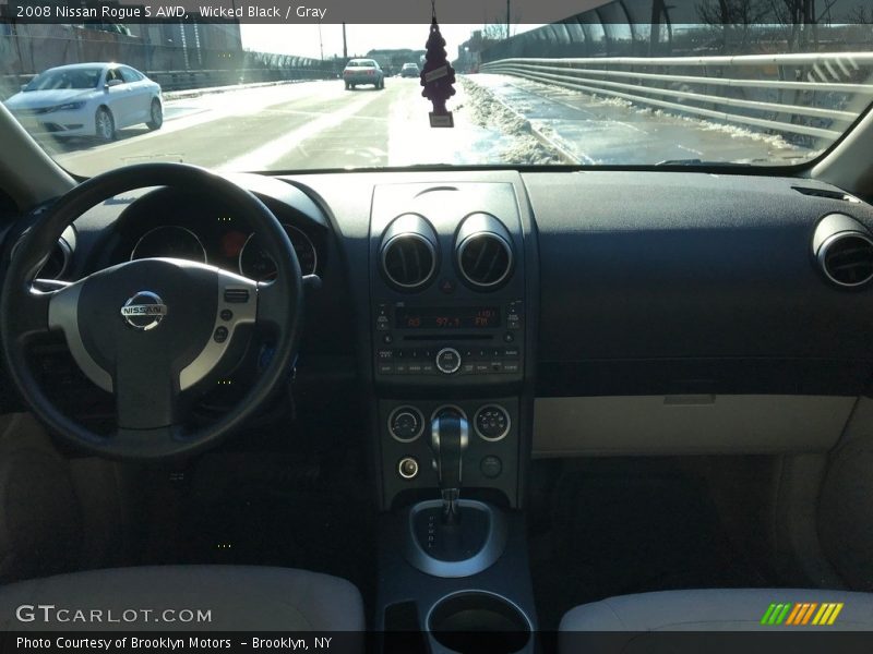Wicked Black / Gray 2008 Nissan Rogue S AWD