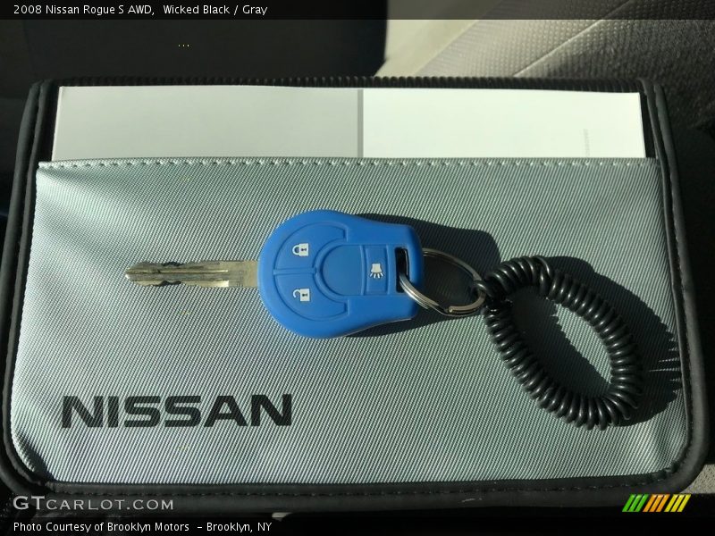 Wicked Black / Gray 2008 Nissan Rogue S AWD