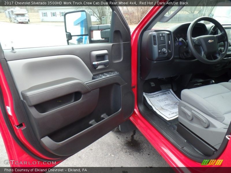 Red Hot / Dark Ash/Jet Black 2017 Chevrolet Silverado 3500HD Work Truck Crew Cab Dual Rear Wheel 4x4