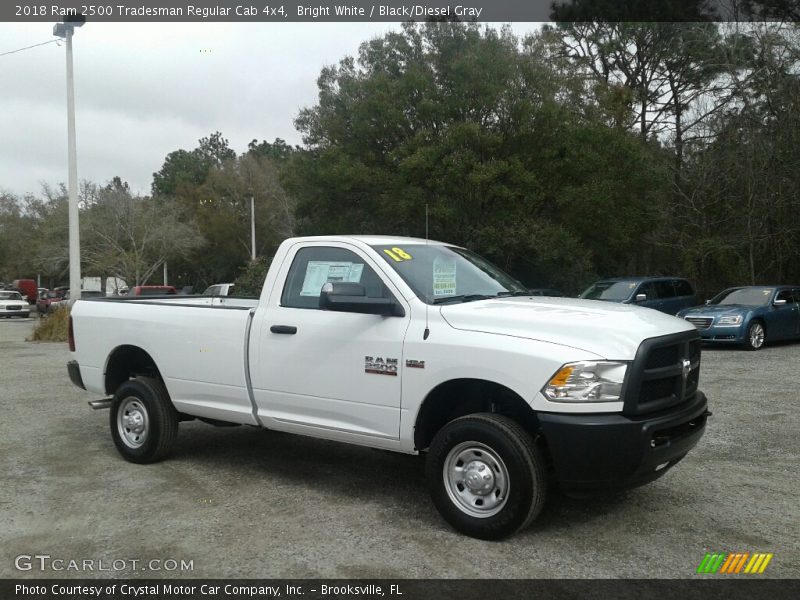 Bright White / Black/Diesel Gray 2018 Ram 2500 Tradesman Regular Cab 4x4