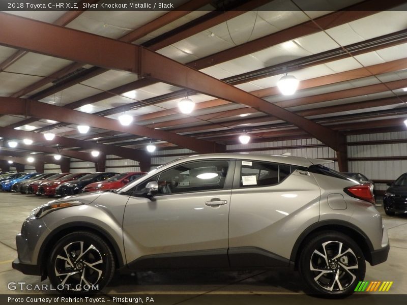 Silver Knockout Metallic / Black 2018 Toyota C-HR XLE