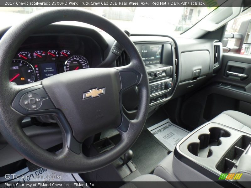 Red Hot / Dark Ash/Jet Black 2017 Chevrolet Silverado 3500HD Work Truck Crew Cab Dual Rear Wheel 4x4