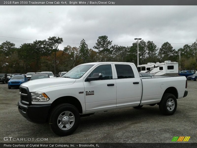 Bright White / Black/Diesel Gray 2018 Ram 3500 Tradesman Crew Cab 4x4