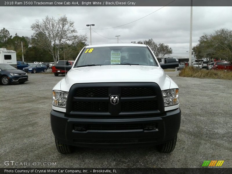 Bright White / Black/Diesel Gray 2018 Ram 3500 Tradesman Crew Cab 4x4