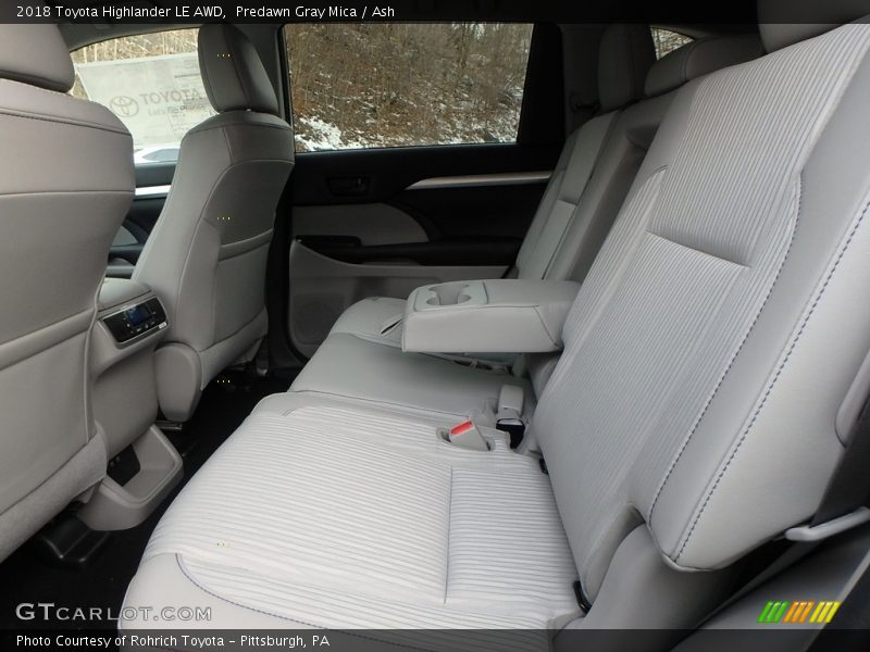 Rear Seat of 2018 Highlander LE AWD