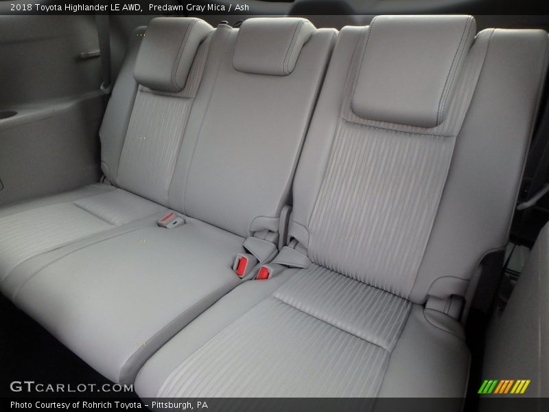 Rear Seat of 2018 Highlander LE AWD