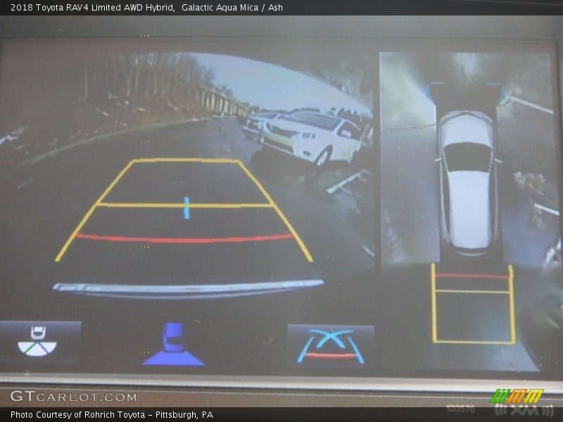 Galactic Aqua Mica / Ash 2018 Toyota RAV4 Limited AWD Hybrid