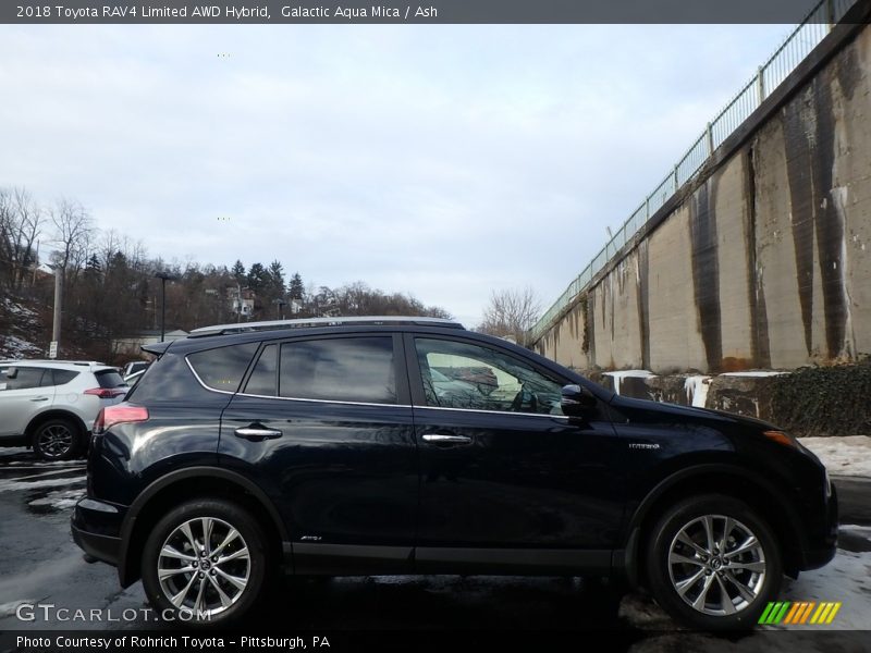 Galactic Aqua Mica / Ash 2018 Toyota RAV4 Limited AWD Hybrid