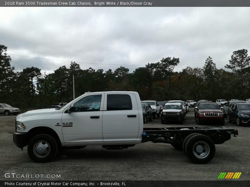 Bright White / Black/Diesel Gray 2018 Ram 3500 Tradesman Crew Cab Chassis