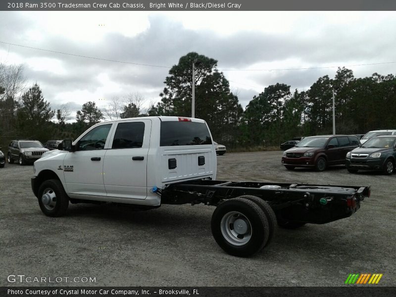 Bright White / Black/Diesel Gray 2018 Ram 3500 Tradesman Crew Cab Chassis