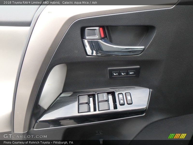 Galactic Aqua Mica / Ash 2018 Toyota RAV4 Limited AWD Hybrid