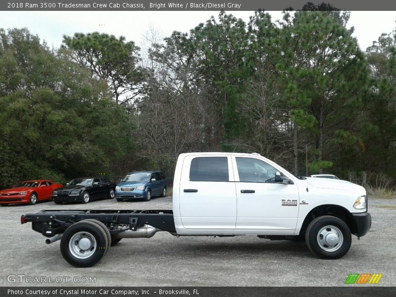 Bright White / Black/Diesel Gray 2018 Ram 3500 Tradesman Crew Cab Chassis
