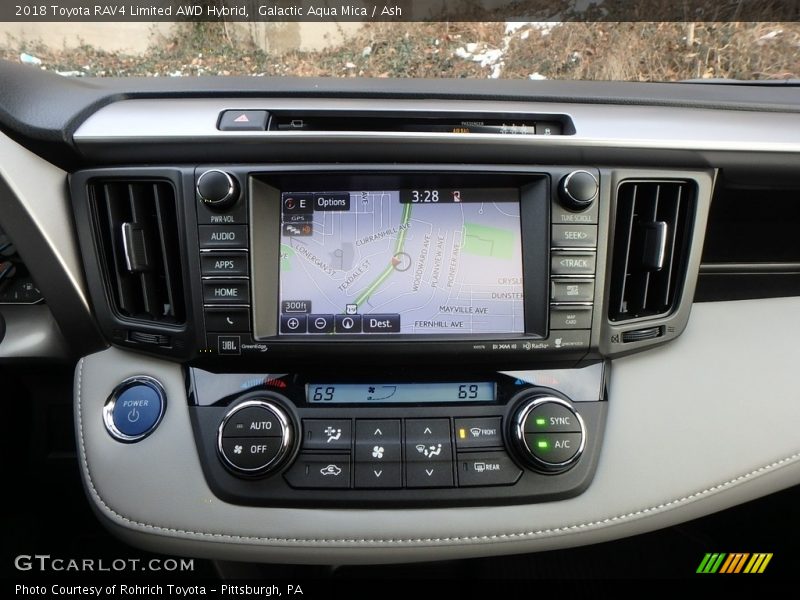 Galactic Aqua Mica / Ash 2018 Toyota RAV4 Limited AWD Hybrid
