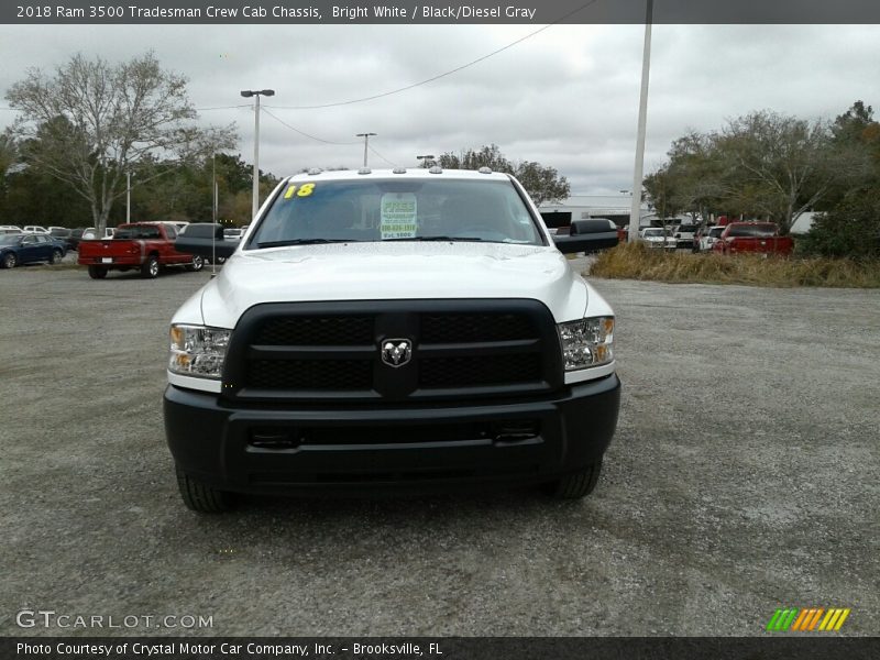 Bright White / Black/Diesel Gray 2018 Ram 3500 Tradesman Crew Cab Chassis