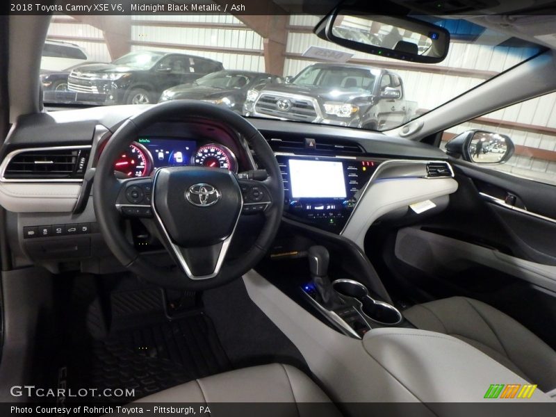 Midnight Black Metallic / Ash 2018 Toyota Camry XSE V6