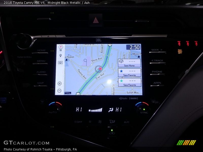 Midnight Black Metallic / Ash 2018 Toyota Camry XSE V6