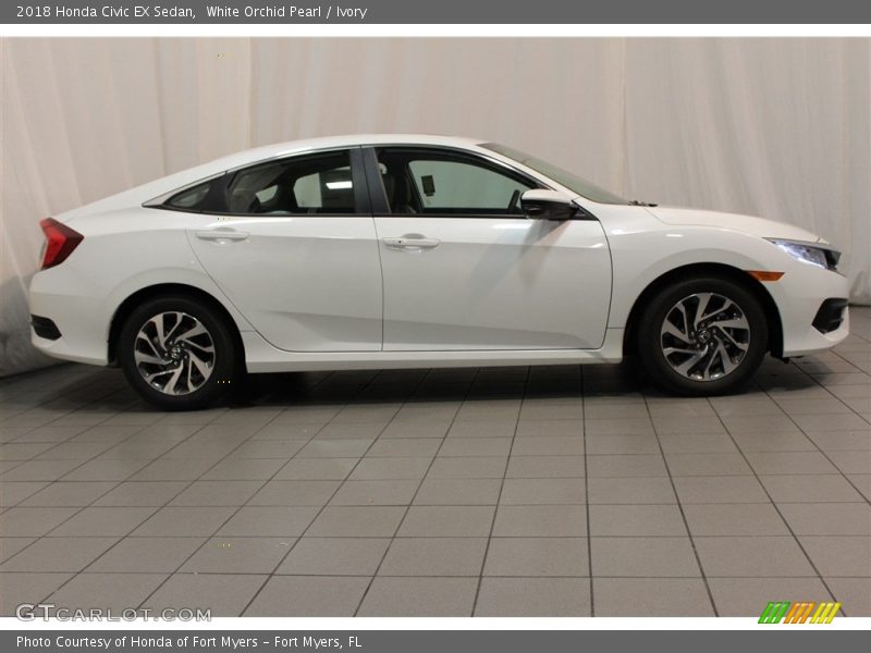 White Orchid Pearl / Ivory 2018 Honda Civic EX Sedan