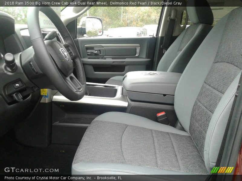 Delmonico Red Pearl / Black/Diesel Gray 2018 Ram 3500 Big Horn Crew Cab 4x4 Dual Rear Wheel