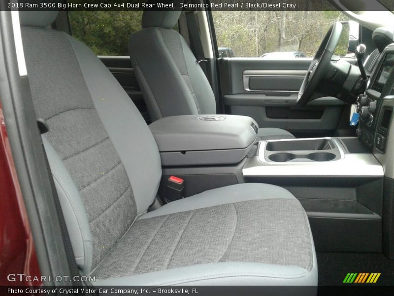 Delmonico Red Pearl / Black/Diesel Gray 2018 Ram 3500 Big Horn Crew Cab 4x4 Dual Rear Wheel