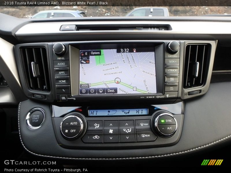 Blizzard White Pearl / Black 2018 Toyota RAV4 Limited AWD