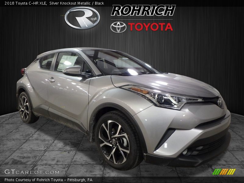 Silver Knockout Metallic / Black 2018 Toyota C-HR XLE