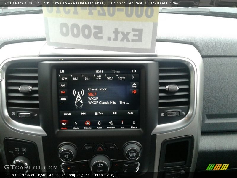 Delmonico Red Pearl / Black/Diesel Gray 2018 Ram 3500 Big Horn Crew Cab 4x4 Dual Rear Wheel