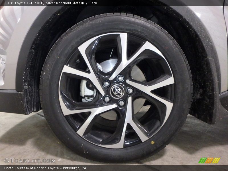 Silver Knockout Metallic / Black 2018 Toyota C-HR XLE