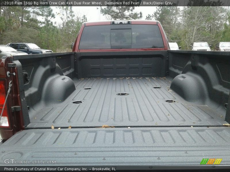 Delmonico Red Pearl / Black/Diesel Gray 2018 Ram 3500 Big Horn Crew Cab 4x4 Dual Rear Wheel