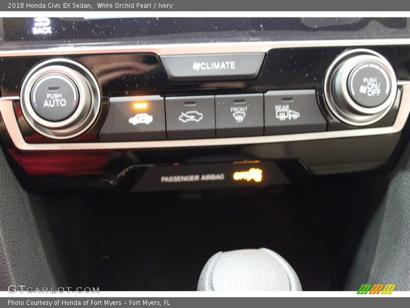 White Orchid Pearl / Ivory 2018 Honda Civic EX Sedan
