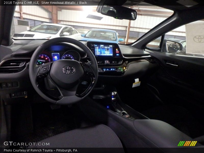 Silver Knockout Metallic / Black 2018 Toyota C-HR XLE