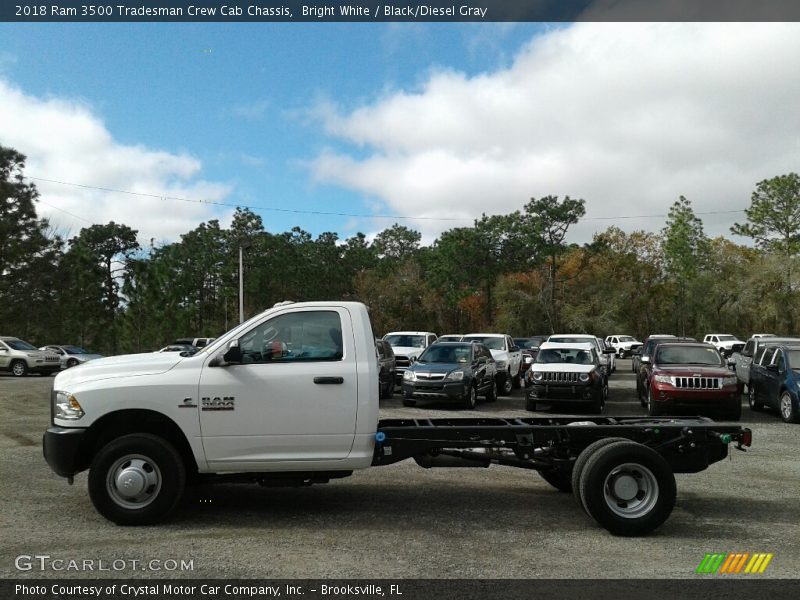 Bright White / Black/Diesel Gray 2018 Ram 3500 Tradesman Crew Cab Chassis