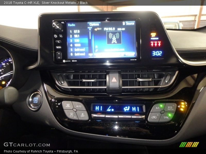 Silver Knockout Metallic / Black 2018 Toyota C-HR XLE