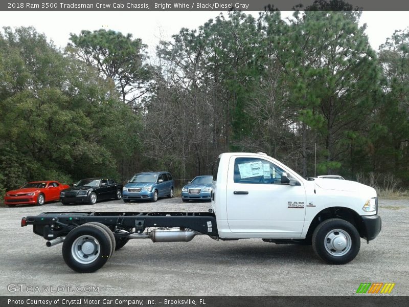 Bright White / Black/Diesel Gray 2018 Ram 3500 Tradesman Crew Cab Chassis