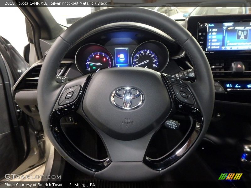 Silver Knockout Metallic / Black 2018 Toyota C-HR XLE