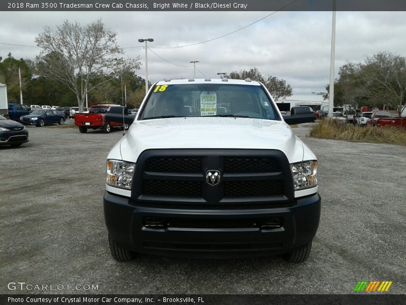 Bright White / Black/Diesel Gray 2018 Ram 3500 Tradesman Crew Cab Chassis
