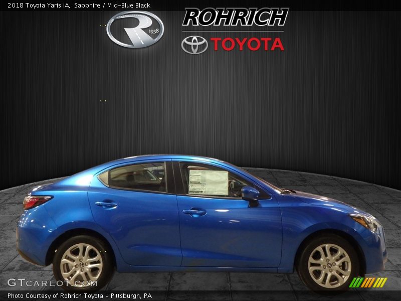 Sapphire / Mid-Blue Black 2018 Toyota Yaris iA