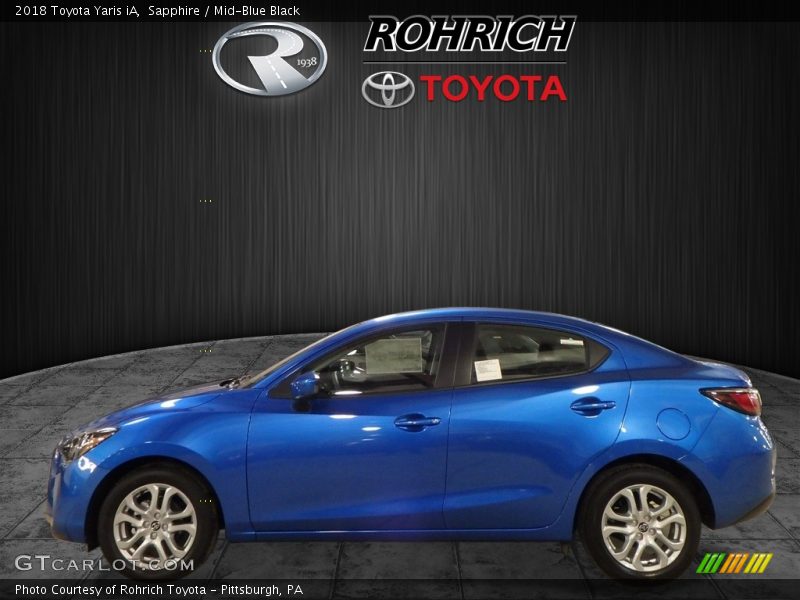 Sapphire / Mid-Blue Black 2018 Toyota Yaris iA